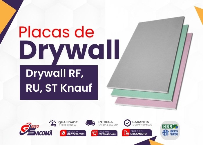 Placas de Drywall